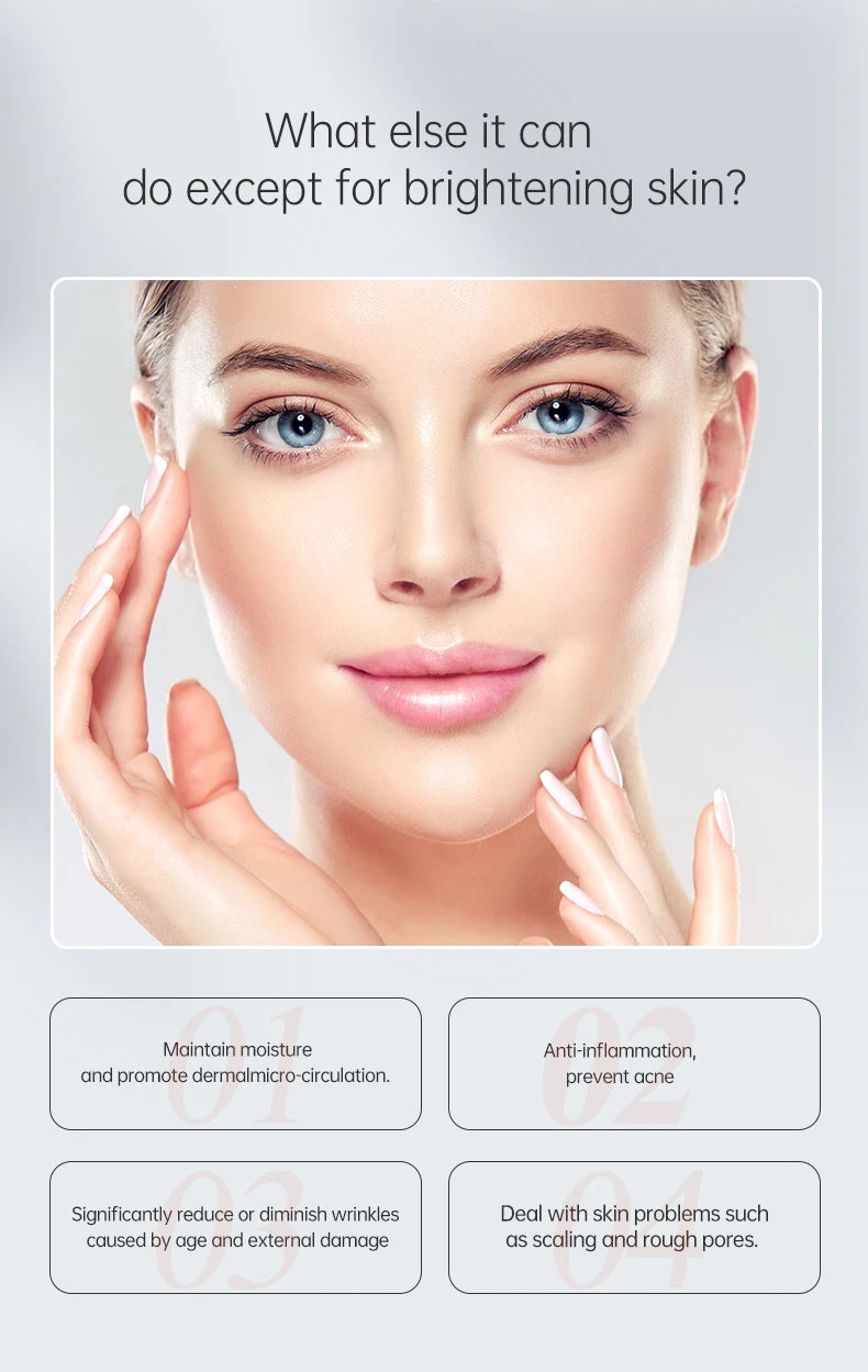 JoyPretty Vitamin C Whitening Skin Care Set Glutathione Face Cream Emulsions Serum Skin Whitener Korean Skin Care Products 5PCS