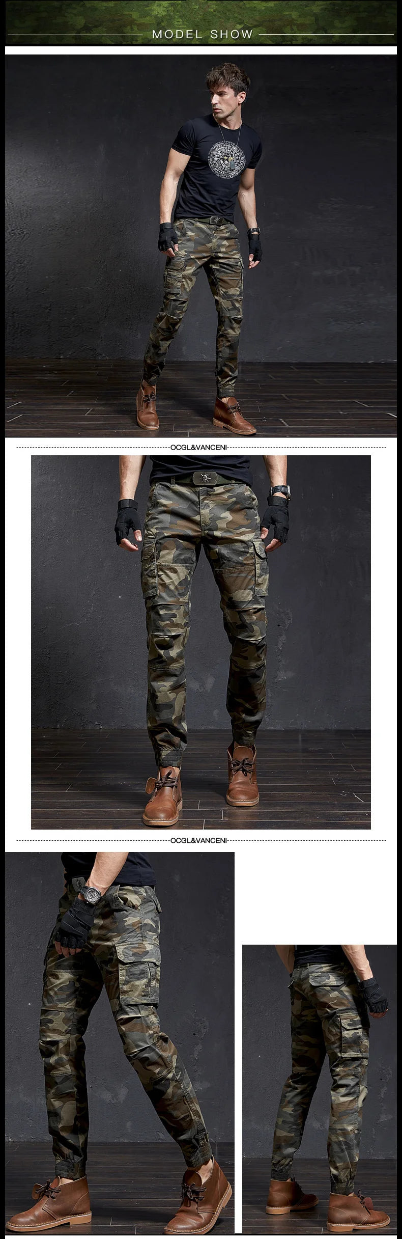 Fashion High Quality Slim Camouflage Casual Tactical Cargo Pants Male Streetwear Harajuku Joggers Men Clothing Camo Trousers - You Offer