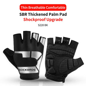 ROCKBROS Breathable Fitness Gloves Silicone Palm Hollow Back Gym Gloves Weightlifting Workout Dumbbell Bodybuilding Gloves