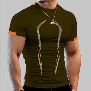 Men Fitness Training Quick Drying Clothes Fashion Short Sleeve