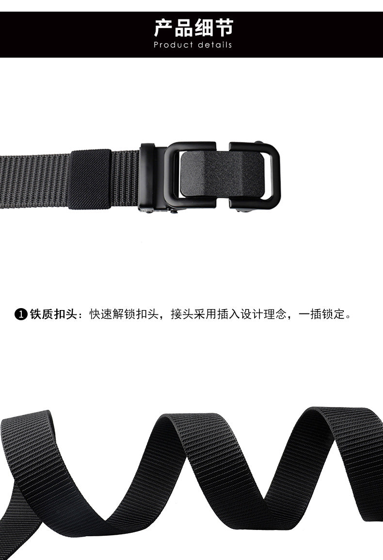 Xiaomi Toothless Automatic Buckle Nylon Belt Men Outdoor Waist Canvas Belts Leisure Breathable Canvas Belt Casual Tactical Belt