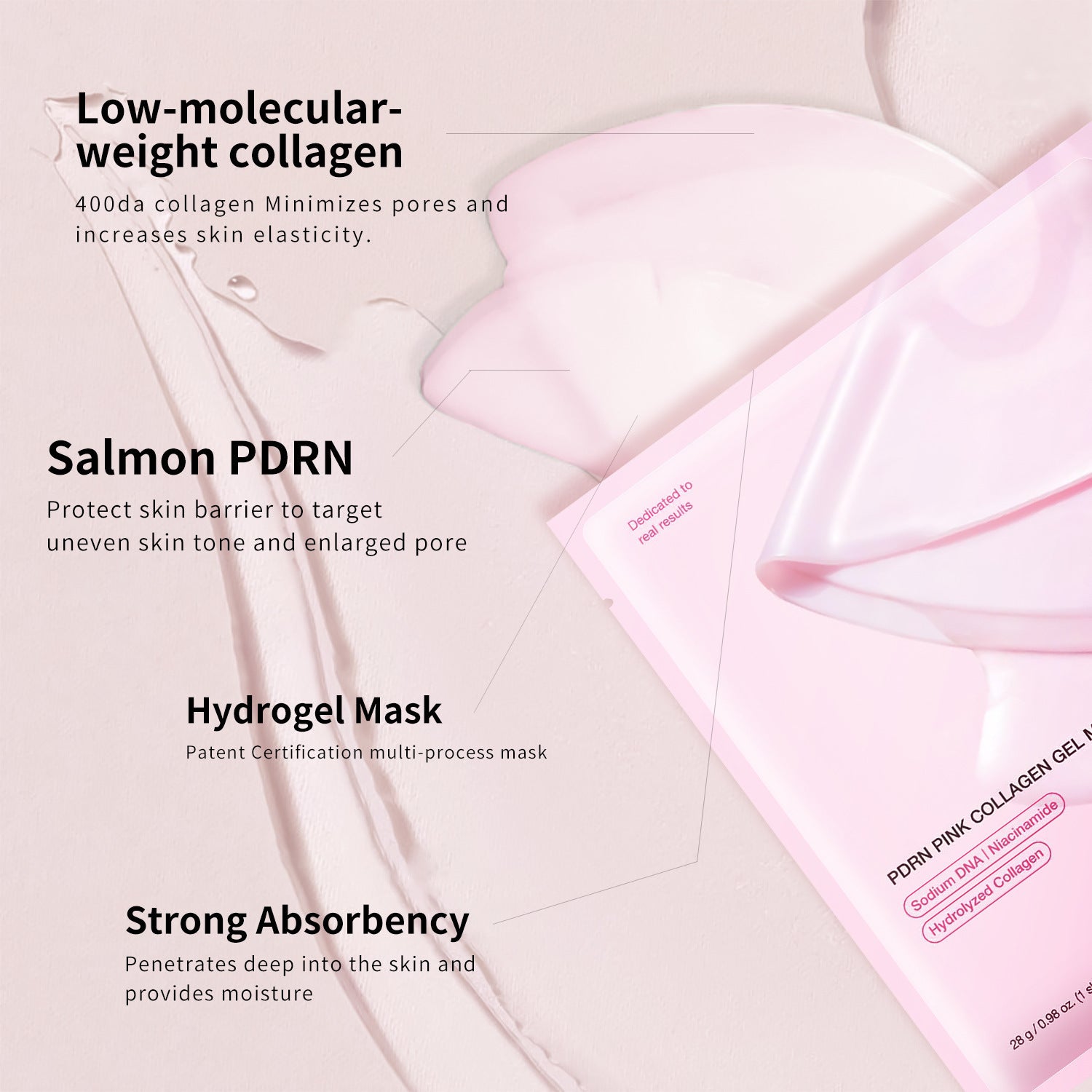 Overnight Collagen Mask Salmon DNA PDRN Face Mask For Glass Glow Skin Elasticity Hydrating Firming Smooth korean Skincare