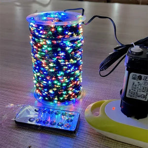 LED Green Wire Led String Fairy Lights US/EU Plug 110V/220V Waterproof LED Christmas Tree Holiday Home Garden Decoration Xmas