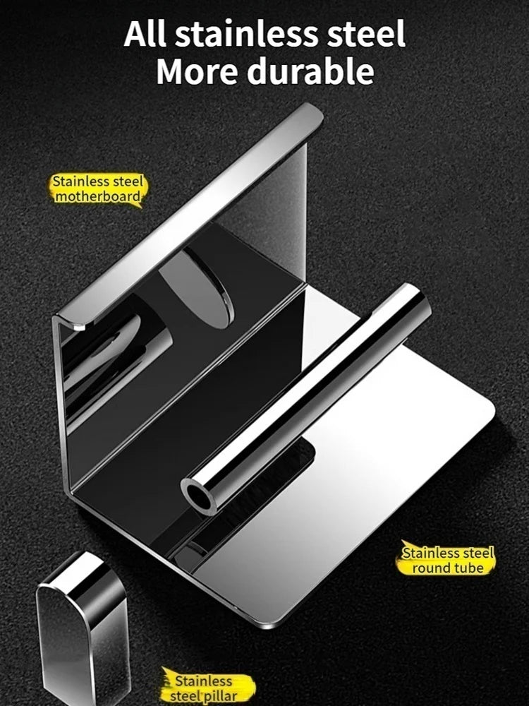 304 Stainless Steel Bathroom Toilet Paper Holder Waterproof Roll Paper Box Tissue Box Holder Bathroom Hardware Accessories