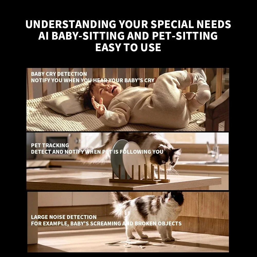 New Xiaomi Smart Camera C700 8MP 4K Ultra HD Low Light Full-color Baby Cry Detection 2-Way Voice Call Surveillance China Version
