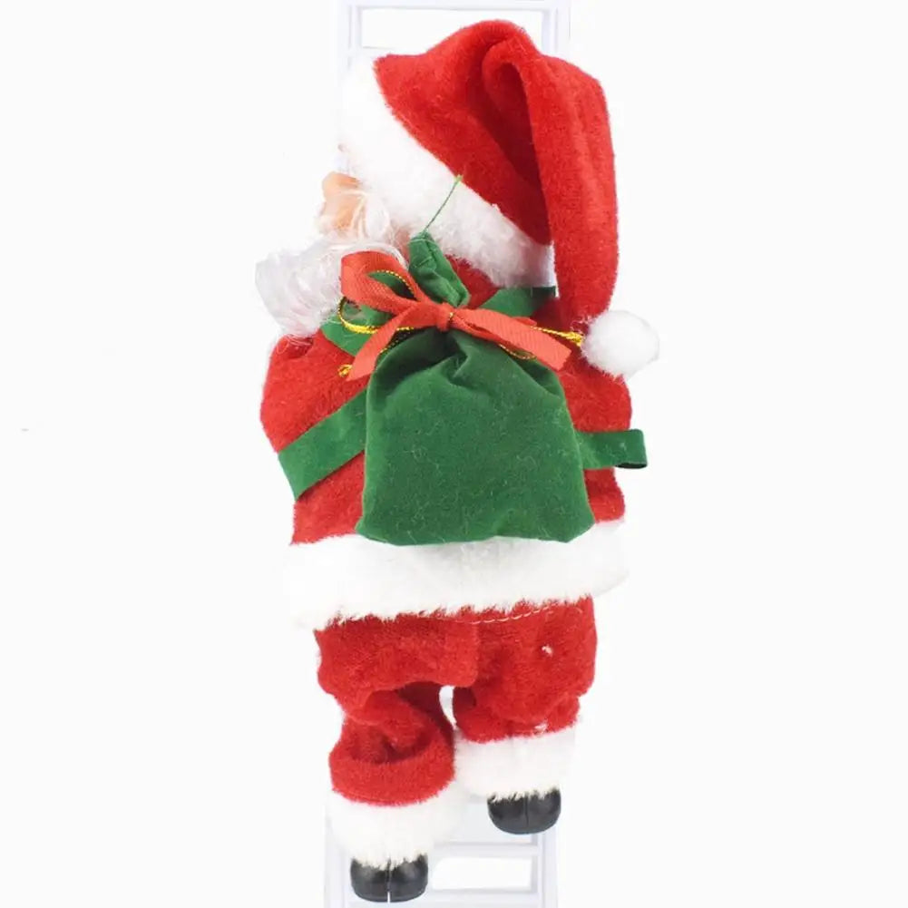2025 Santa Claus Doll Climbing Ladder with Music Doll, Christmas Tree Ornaments Decorations For Home Navidad New Year Kids Gift