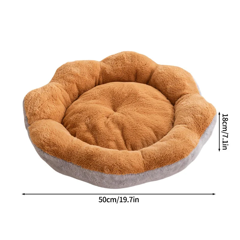 Winter Universal Dog Bed Mat Cute Flower-Shaped Nest Bed for Large Dog Cat Pet Plush Warm House  Pet Dog Accessories