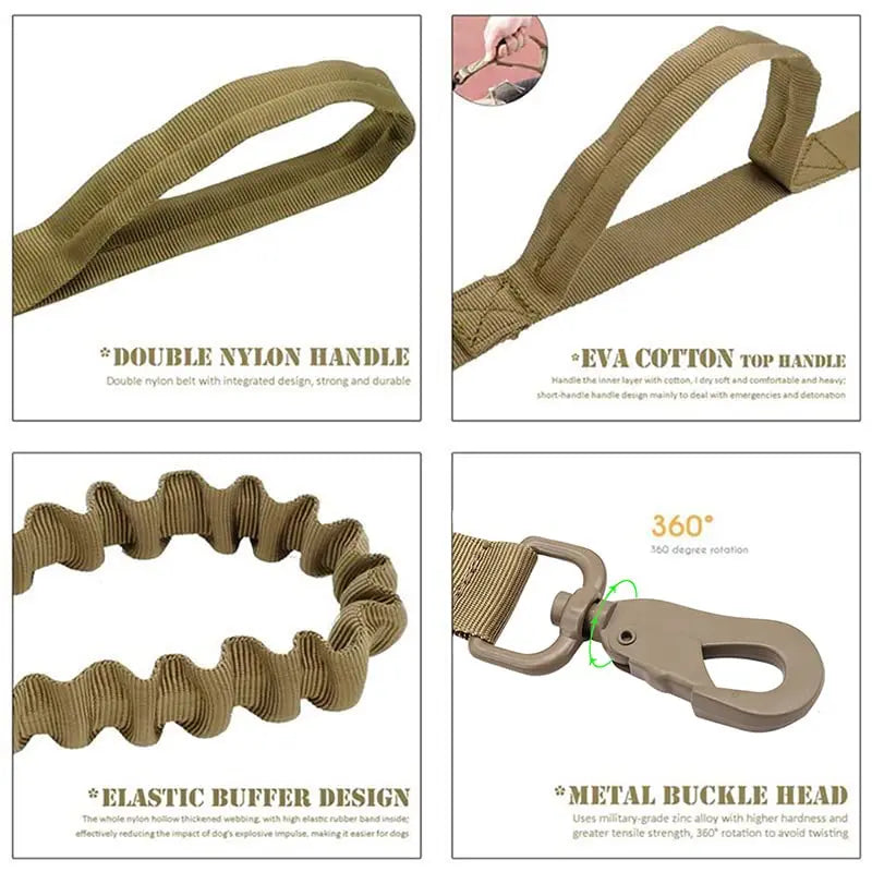 Dog Harness Leash Collar Patches Set for Medium Large Dogs Military Pet Vest Adjustable Tactical Dog Harnesses Training Walking