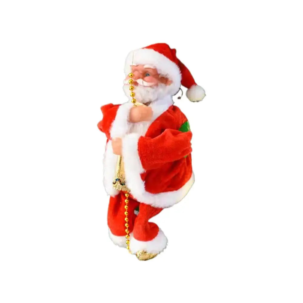 2025 Santa Claus Doll Climbing Ladder with Music Doll, Christmas Tree Ornaments Decorations For Home Navidad New Year Kids Gift