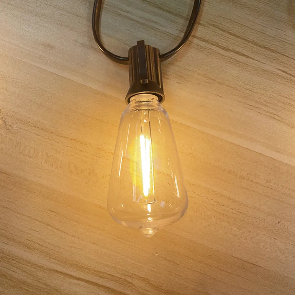 ST38 Globe Outdoor LED String Lights Plastic Shatterproof Bulbs Waterproof Patio Lights for Garden Outside Backyard Porch