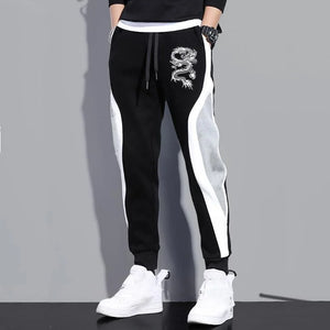 New Men Casual Drawstring dragon print Pants Jogger Pants Sweatpants Running Pants Sweatpants for Men - You Offer