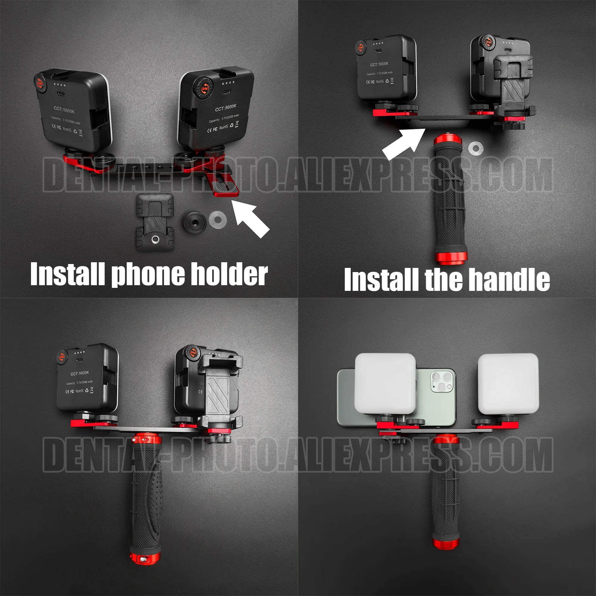 Dental Photo - MK 16 | Dental Photography Light For Cellphone. LED For Dentistry. Polarized And Macro Photos For Dentist