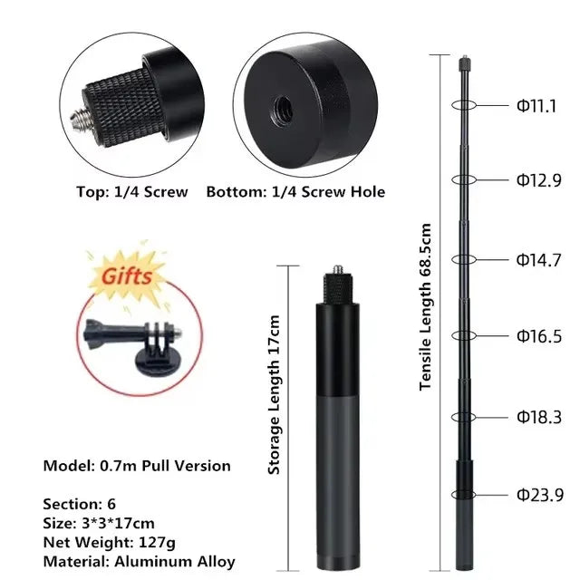 For Insta360 X5 X4 Invisible Selfie Stick Bullet Time Bundle Handle for Insta360 X4 Ace Pro 2 GoPro Panoramic Camera Accessories
