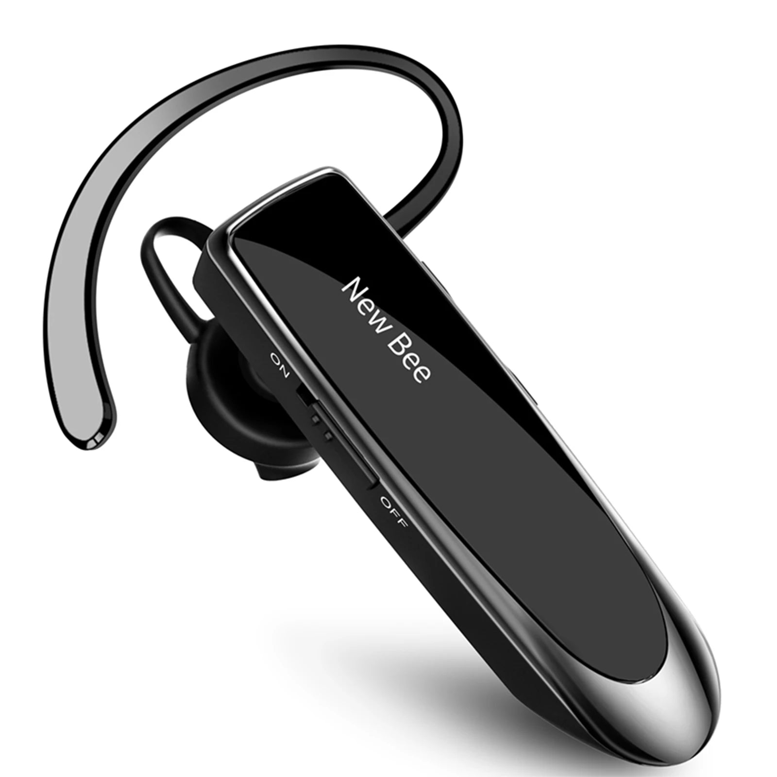 NEWBEE Single Wireless Bluetooth Headset Earphone Noise Cancelling Mic Sports Headphone Hands-Free Earbuds 24 Hrs Driving Office