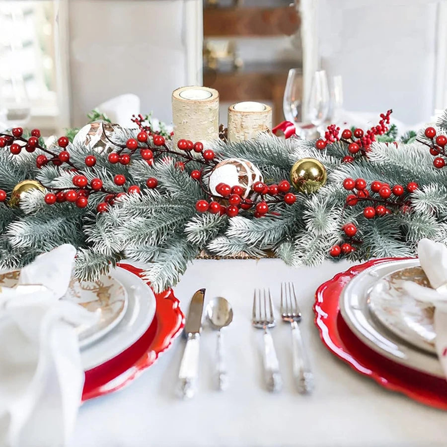 180Cm Artificial Green Plants Christmas Tree Garland Wreath Home Party Decoration Table Yard Pine Tree Rattan Hanging Ornament
