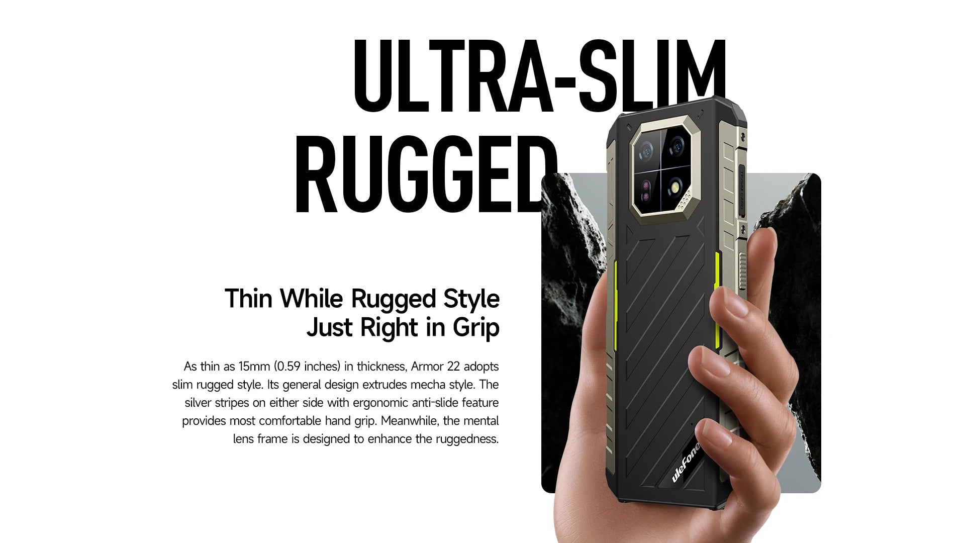 Ulefone Armor 22 Android 14,16GB (8+8GB RAM ),128GB/256GB ROM, 6.58" 120Hz ,6600mAh 33W,NFC,64MP Night Camera, Global Version