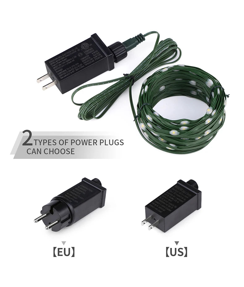 10m-100m AC 110V 130V 220V 230V LED String Fairy Lights Party Christmas Tree Lights Wedding Decoration Outdoor Garland Lamp