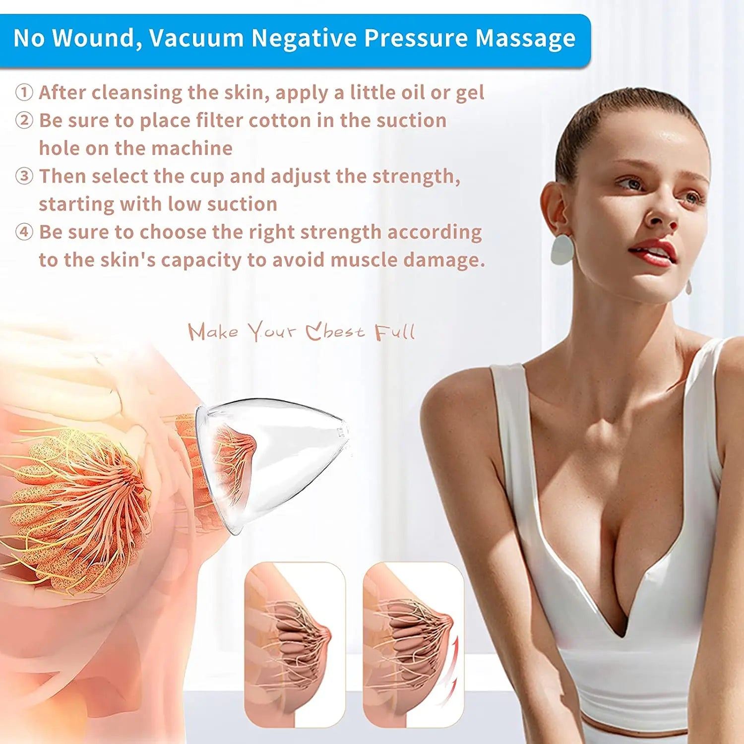 Breast Enlargement Instrument Lifting Vacuum Therapy Cellulite Cupping Scrapping Skin Tightening Butt Machine For Body Shaping