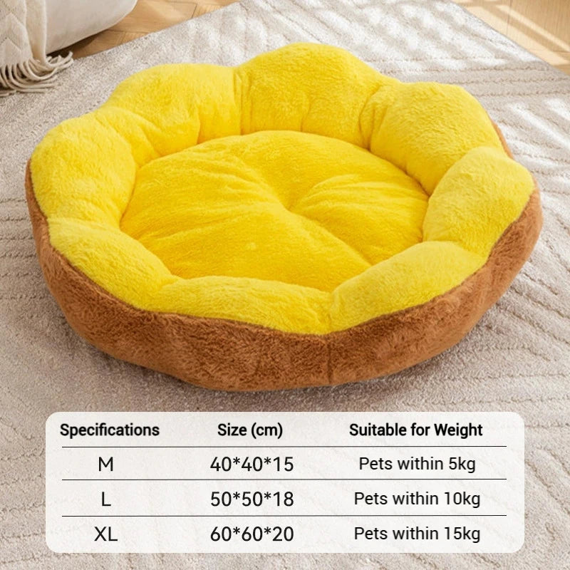 Winter Universal Dog Bed Mat Cute Flower-Shaped Nest Bed for Large Dog Cat Pet Plush Warm House  Pet Dog Accessories