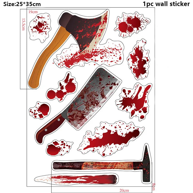 Halloween PVC Inflatable Fake Knife Props Knife Realistic Axe Prank Toy Knife Bloody Knife Halloween Party Gift Cosplay Supplies