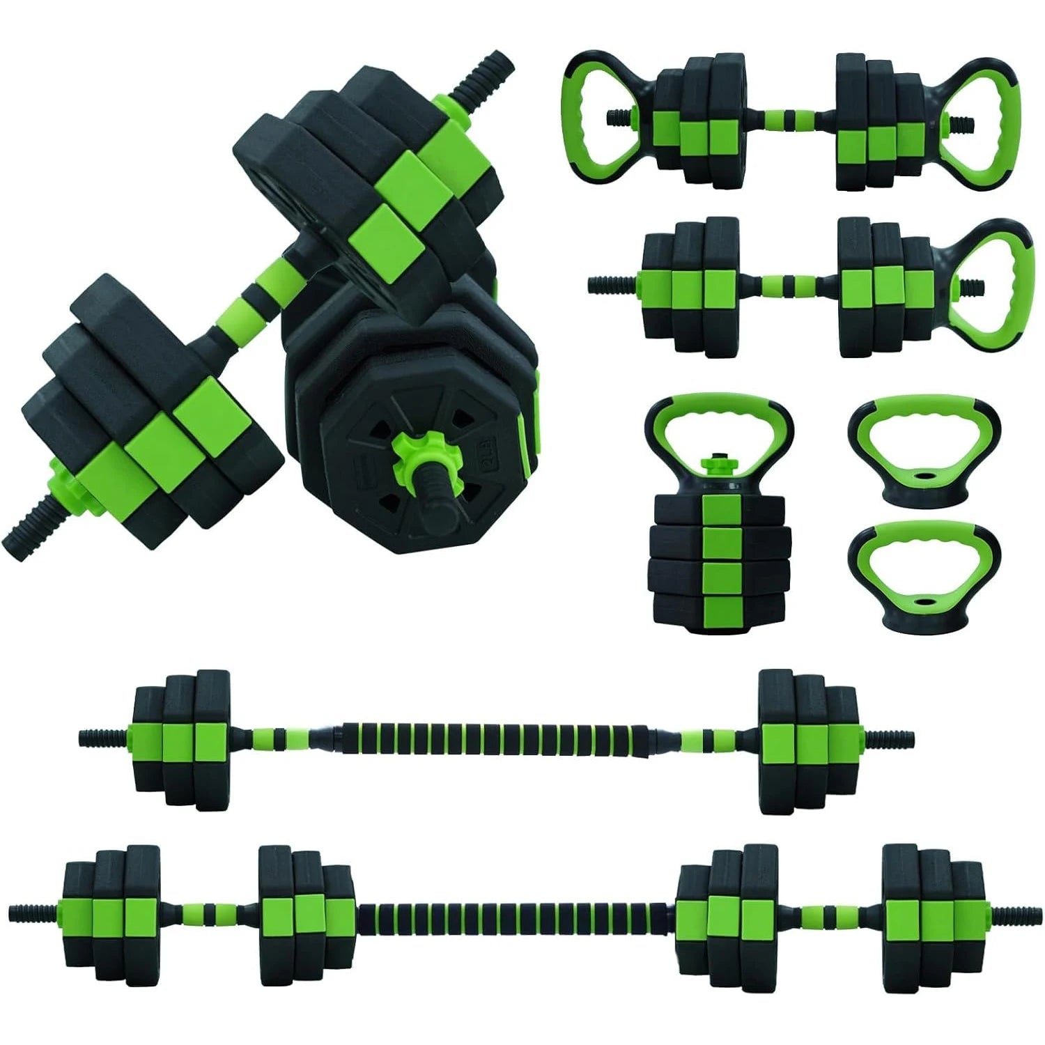 66lbs/88lbs Weight 4 in 1 Adjustable Kettlebell Set Dumbbell Set Used as Kettlebells Barbell Push up Stand for GYM Home - You Offer