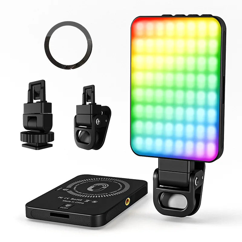 Magnetic Mini LED Ring Light Selfie Light For iPhone 17 16 15 Pro/15 Pro Max/14 Pro/14 Pro Max/13 Pro/Pro Max Streaming