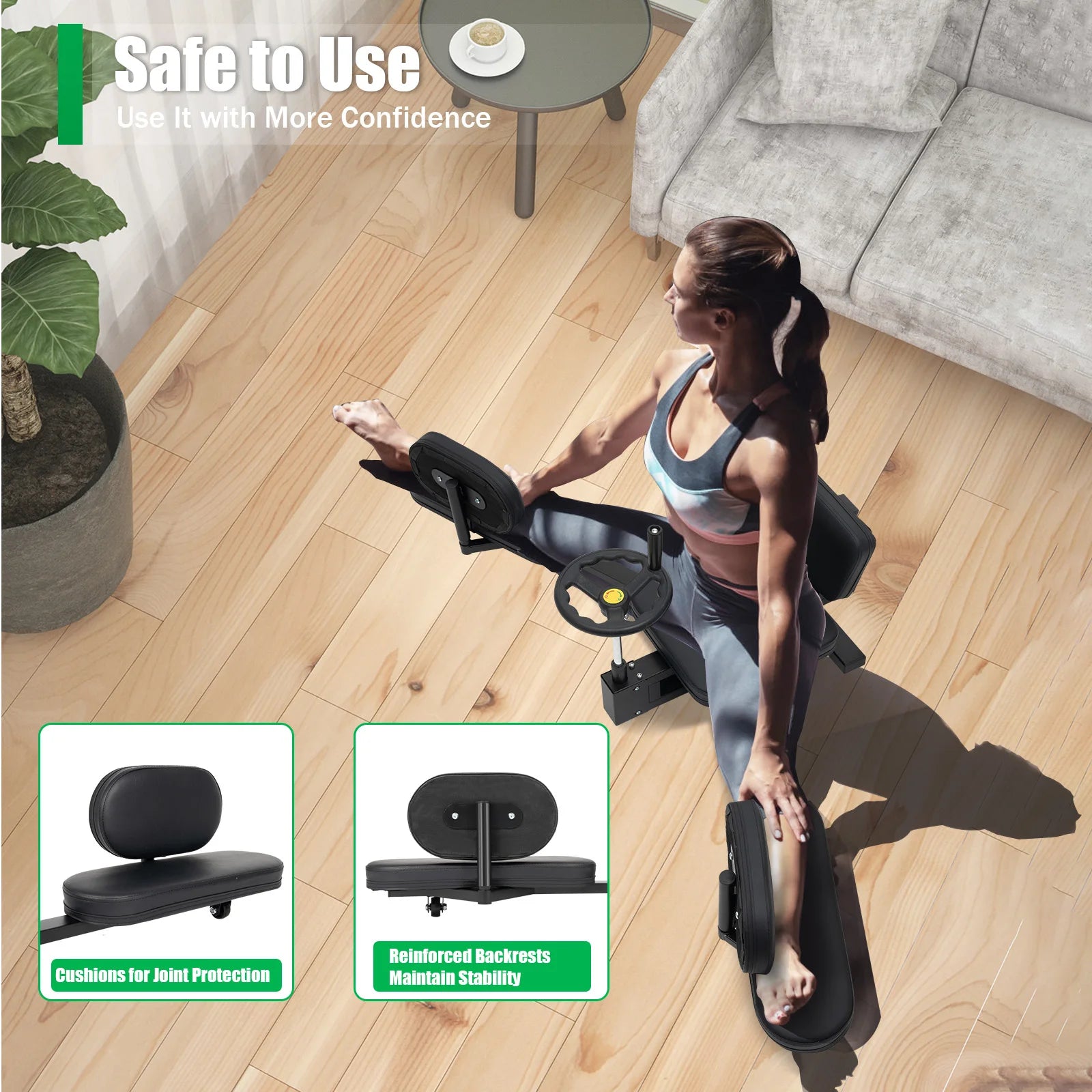 3 Bar Leg Stretcher Stretching Machine Heavy Duty Leg Stretcher Machine Gymnastics Yoga Splits Leg Stretching Flexibility