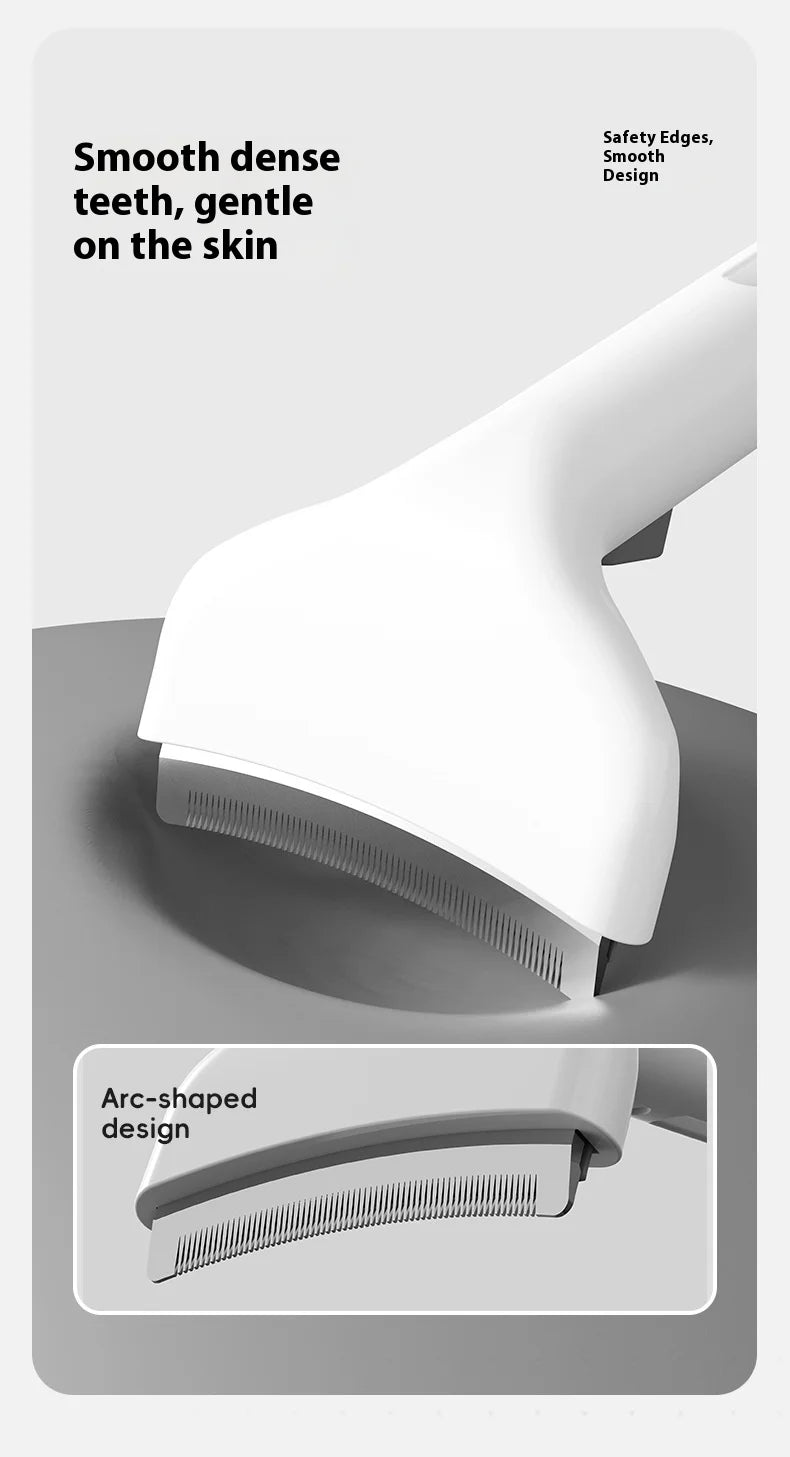Pet Deshedding Brush with Curved Blade - Detangling Comb for Cats and Dogs Thinning knife Reduce Shedding