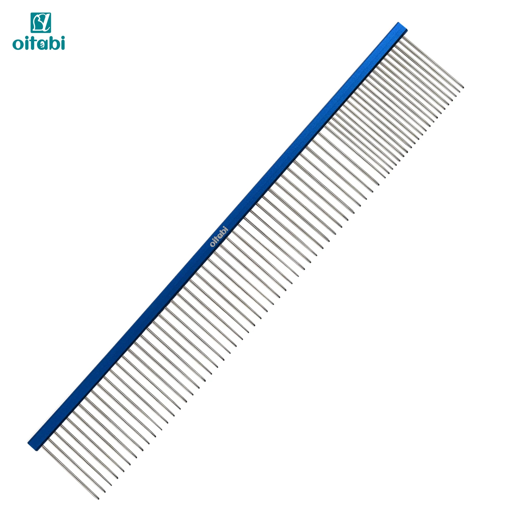 OITABI Extra-Long Pet Grooming Comb Professional Sparse & Dense Row Comb Dog Comb Removes Hair of Knots and Tangles Double Tooth