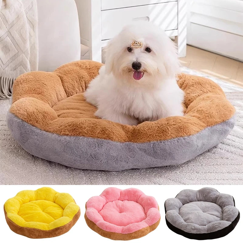 Winter Universal Dog Bed Mat Cute Flower-Shaped Nest Bed for Large Dog Cat Pet Plush Warm House  Pet Dog Accessories