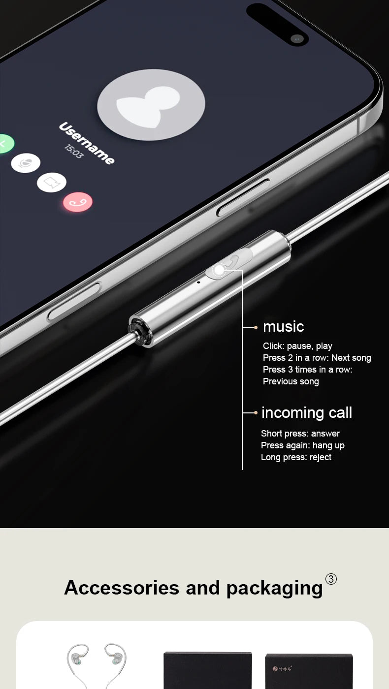 Zhulinniao JingHong Z3 2025 In-Ear HiFi Earphones Dual Dynamic Drivers High-Fidelity Metal Music Monitor Customizable