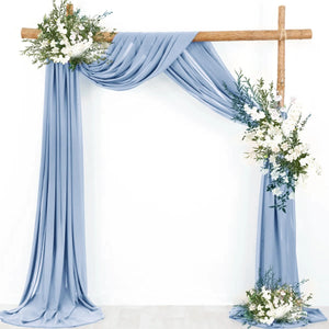 Dark Green Chiffon Wedding Arch Draping Fabric Sheer Curtains Drapery Ceremony Reception Backdrop Curtain Party Swag Christmas