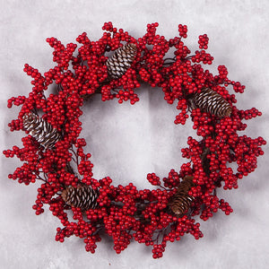SRETNO Christmas Wreath Artificial Plants Red Fruit Flower Wreath Home Decorations Ornaments Christmas Supplies 2025 New Garland