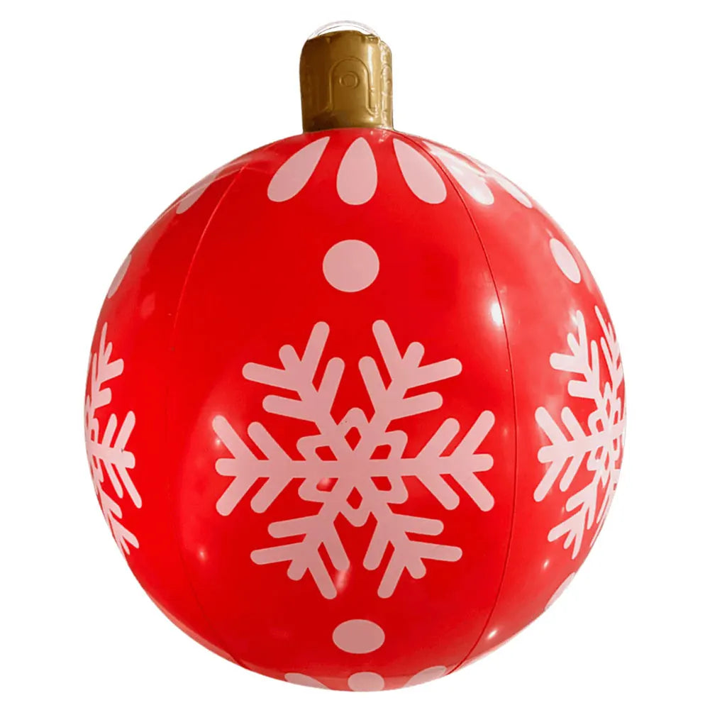 24 Inch PVC Inflatable Christmas Ball Outdoor Indoor Christmas Decorated Ball Giant Big Large Balls Toy New Year Party Ornament