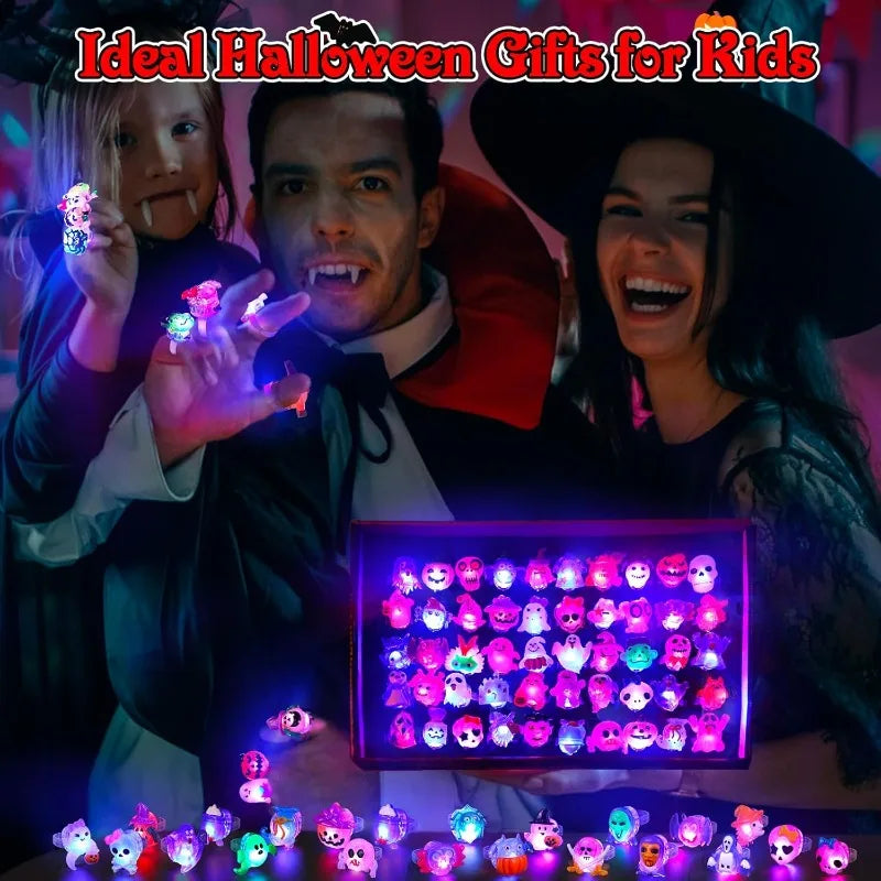 Christmas LED Flashing Ring Halloween Glow Finger Light Kids Party Toy Gift Light Up Finger Lamp Fun Glow in Dark Accessory