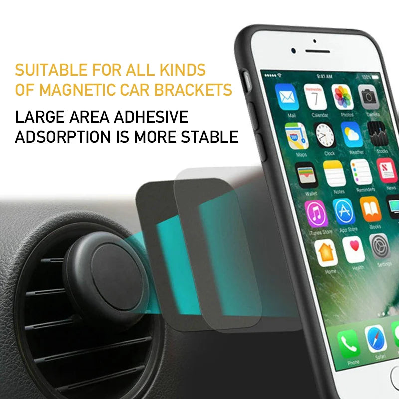 Magnetic Metal Plate For Car Phone Holder Universal Iron Sheet Disk Sticker Mount Mobile Phone Magnet Stand For IPhone Huawei