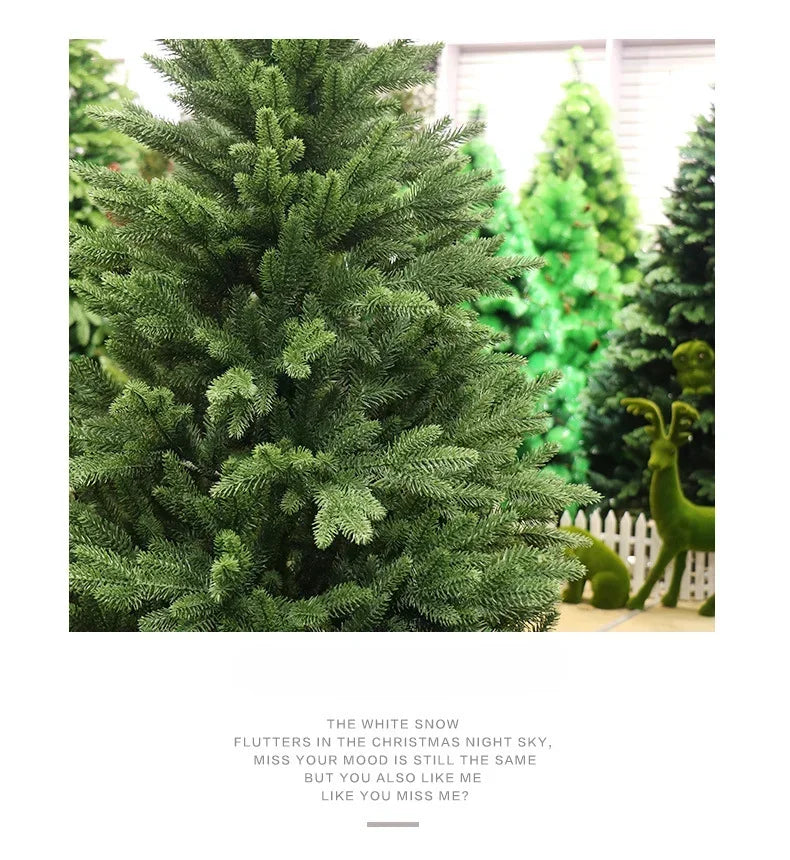 Artificial Christmas Tree 100% PE Encryption Material Luxury Large Christmas Tree 1.2m-3m Family Atmosphere Christmas Decoration