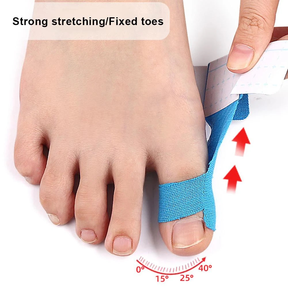 10 PCS Precut Bunion Corrector Tape - Big Toe Pain  for Hallux Valgus,Breathable Hypoallergenic Kinesiology Tape for Men & Women
