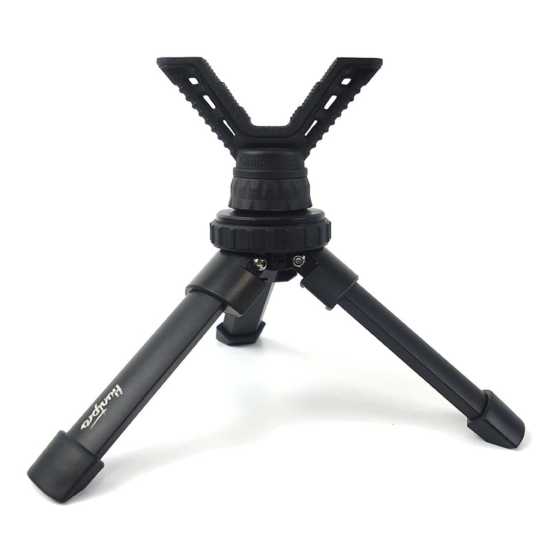 Professional Mini Camera Stick Shooting Hunting Telescope Tripod Outdoor Aluminum V Yoke Head with Height Adjustment for Outdoor