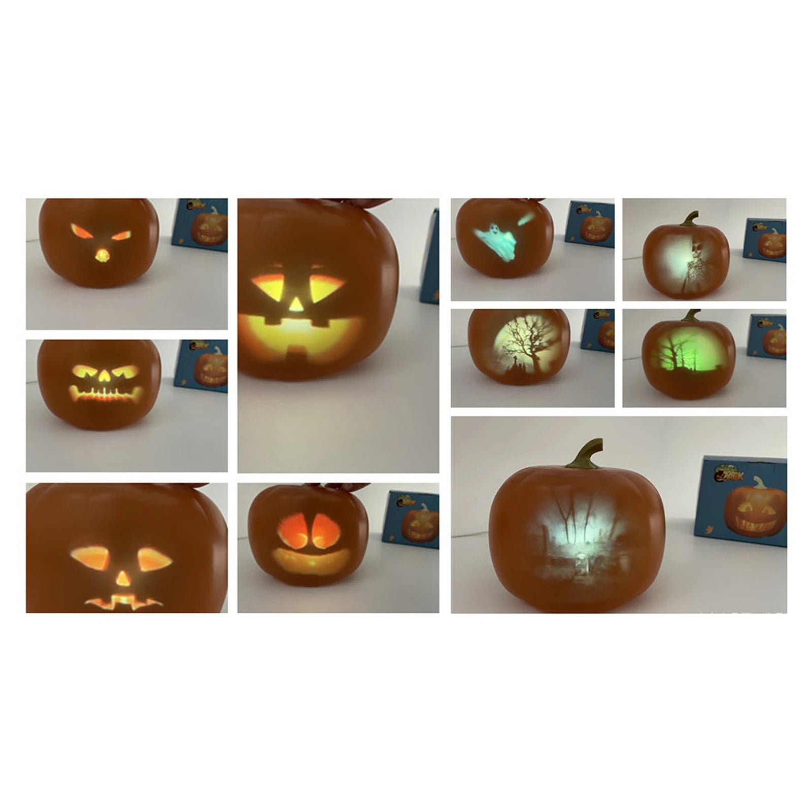 Funny Halloween Pumpkin Flash Talking Singing Animated LED Pumpkin Lamp Projection Lamp Projector Inside for Home Party Decor