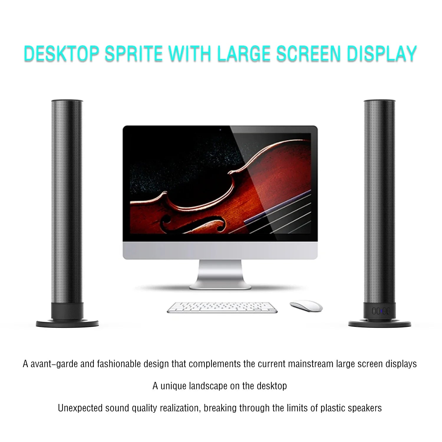 FM Soundbar TV Bluetooth Speakers HDMI/AUX/BT/OPT Connections Soundbars with 2-in-1 Detachable Home Cinema Shengba Sound System
