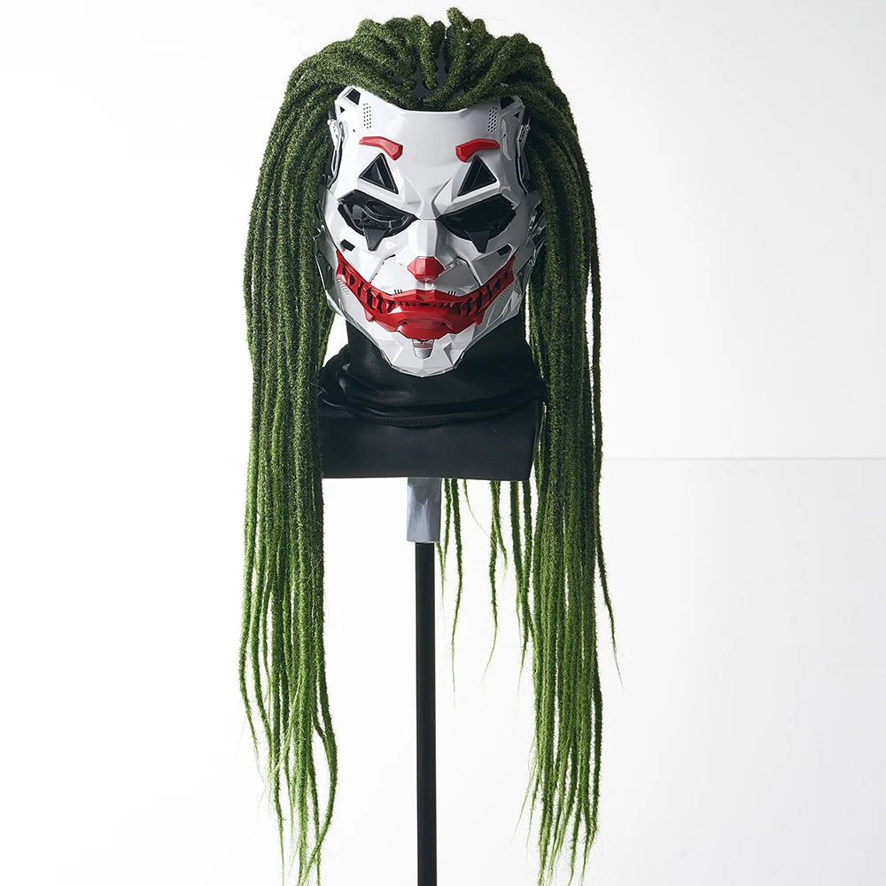 Joker Masks Cyberpunk Masks Clown Braids 2d Cosplay Resin Custom Products Halloween Anime Role-Playing Props And Gifts Toys