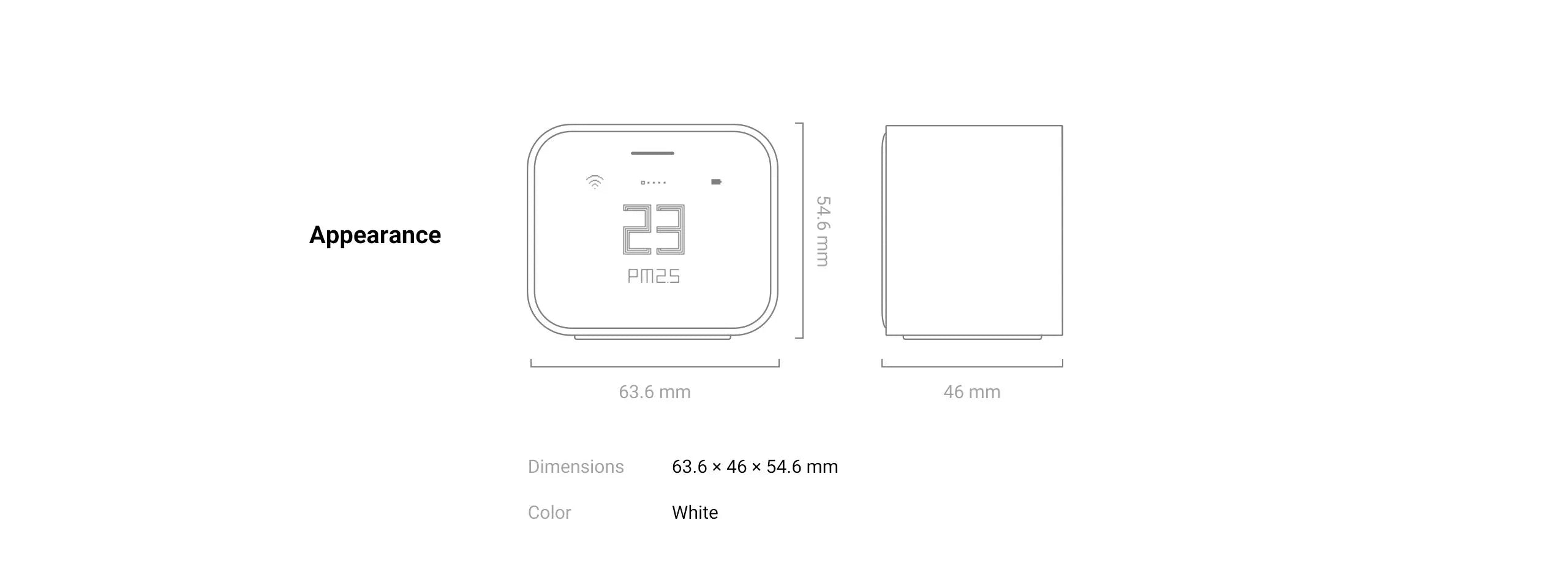 Qingping Smart Air Detector Lite CO2 PM2.5 PM10 Temperature Humidity Monitor Touch Screen Work With Mihome APP for Apple HomeKit