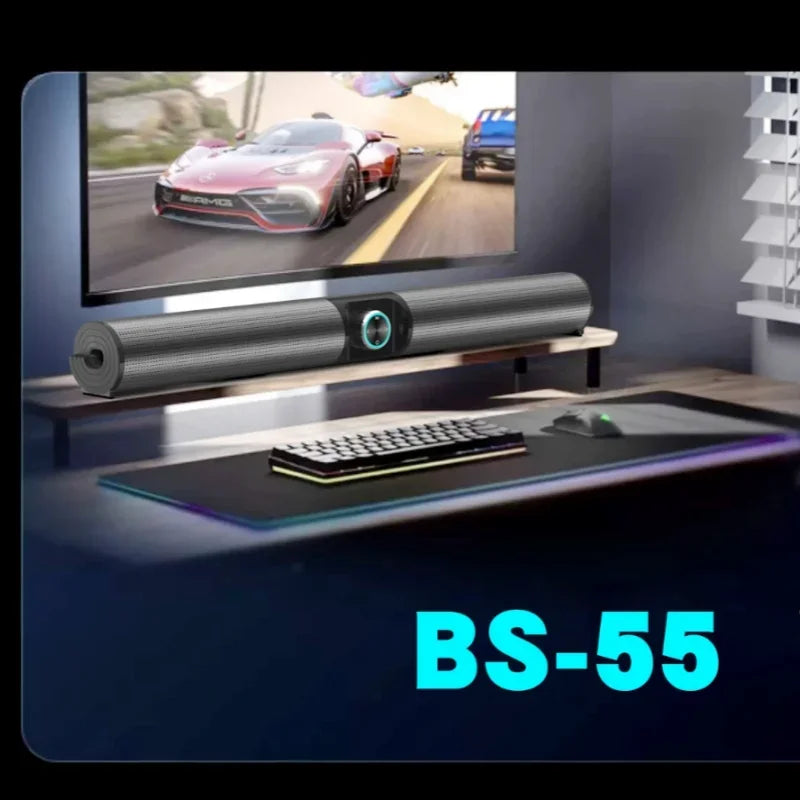 FM Soundbar TV Bluetooth Speakers HDMI/AUX/BT/OPT Connections Soundbars with 2-in-1 Detachable Home Cinema Shengba Sound System