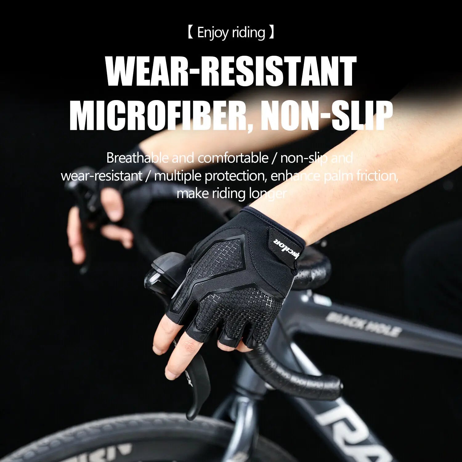 Cycling Gloves Anti- Slip Half Finger Gel Pad Shock-Absorbing Road Riding Gloves Summer Half-Finger Men Women Cycling Gloves