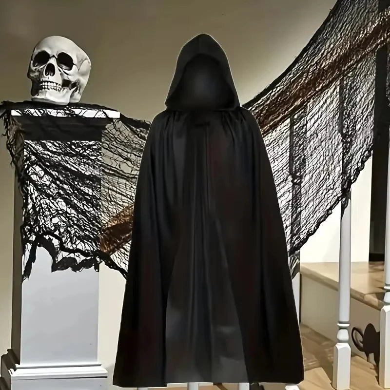 Black Witch Hat Halloween Folds Wizard Party Cosplay Costume Headgear Devil Cap Props Decoration Supplies for Adult Women Men