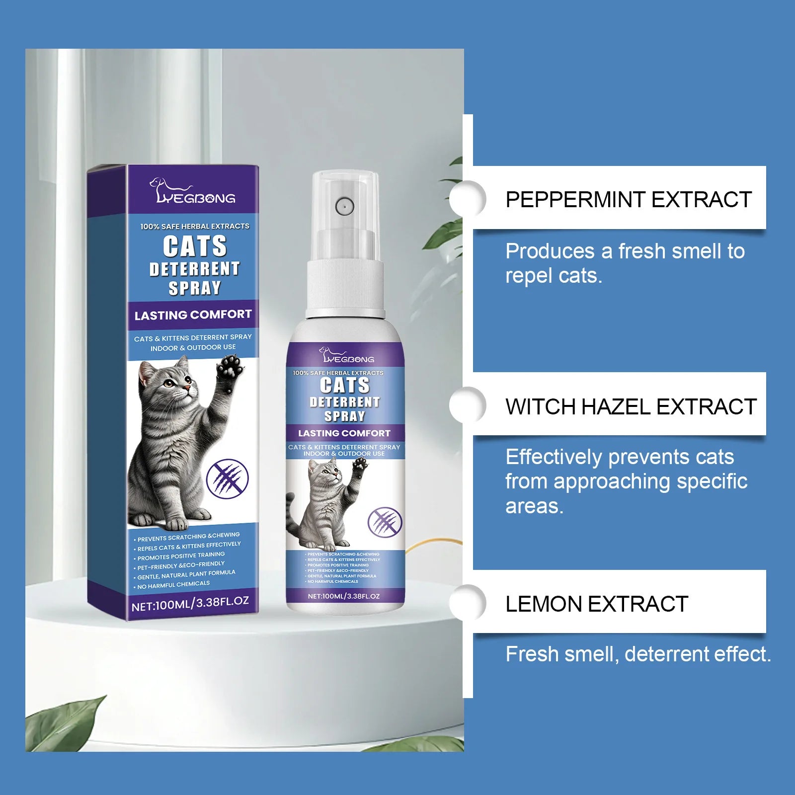 100ml Cat Training Spray - Stops Urination on Furniture, Gentle Care, Supports Healthy Habits, Vet Recommended
