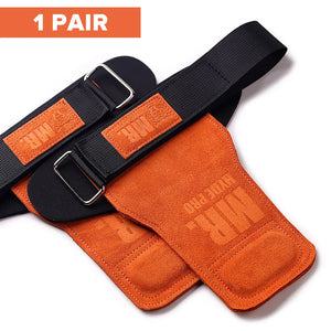 Cowhide Lifting Straps Grips Gym Fitness Sport Gloves Anti-Skid Pads For Deadlift Workout Strength Training
