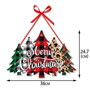 Christmas Decoration Door Hanger New Year Party Santa Claus Snowman Pendants Xmas Tree Hanging Oranment Home Christmas Decor