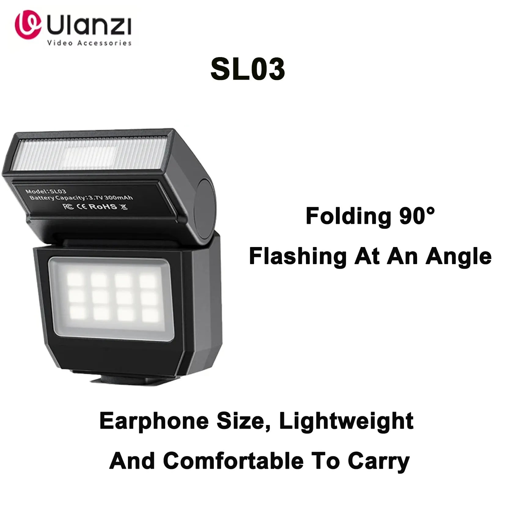 Original Ulanzi SL03 Firefly Mini Flip Flash Micro Single Camera Ricoh Compact Photography Constant Illumination Auxiliary Light